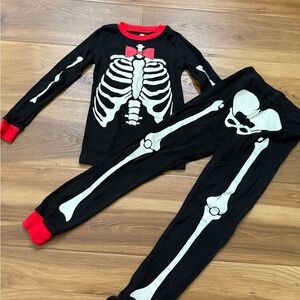 Skeleton Print Pajama Set